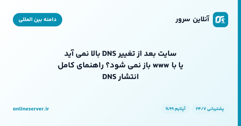 سایت بعد از تغییر DNS بالا نمی‌آید یا با www باز نمی‌شود؟ راهنمای کامل انتشار DNS