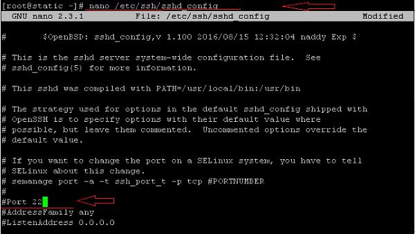 آموزش تغییر پورت ssh سرور لینوکس remote port